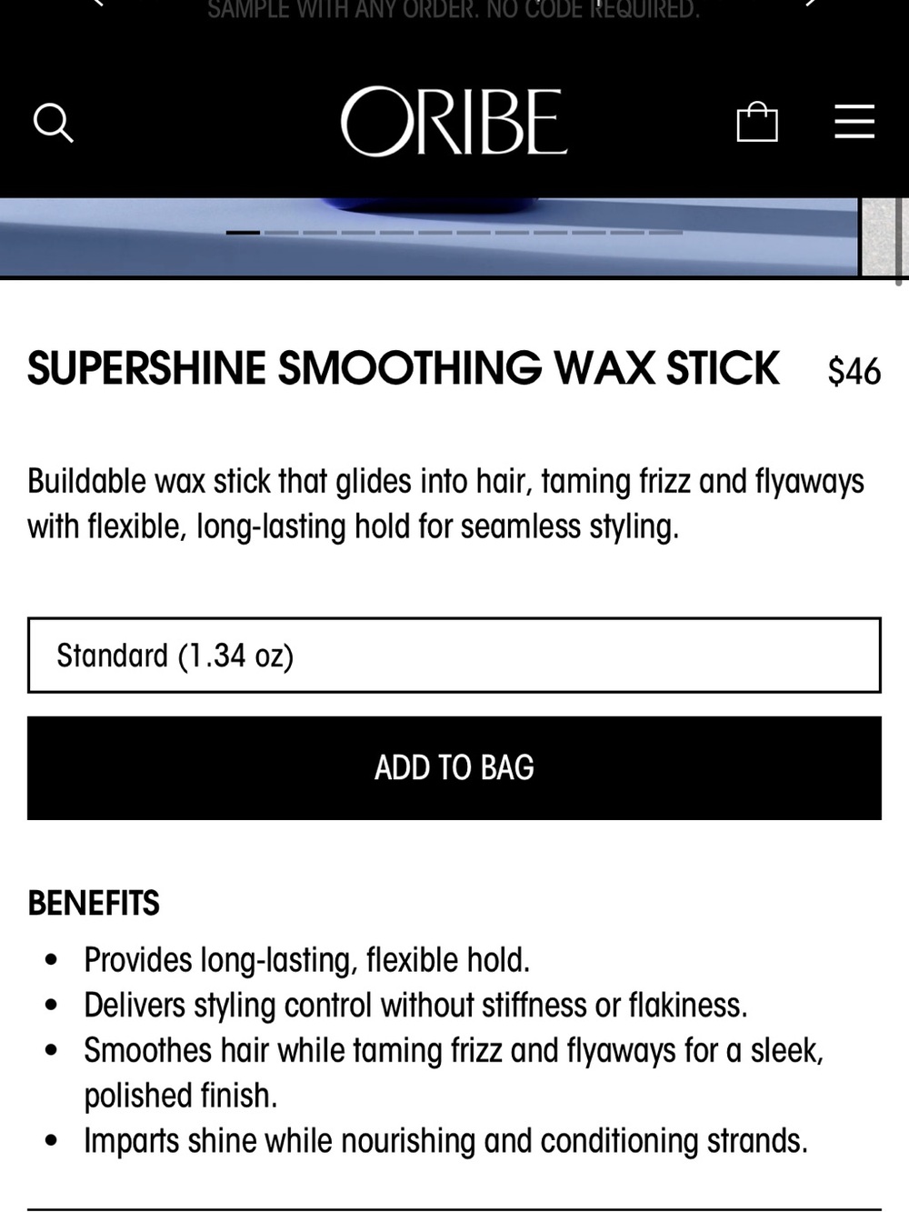 Oribe Supershine Smoothing Wax Stick - Picture 4 of 5